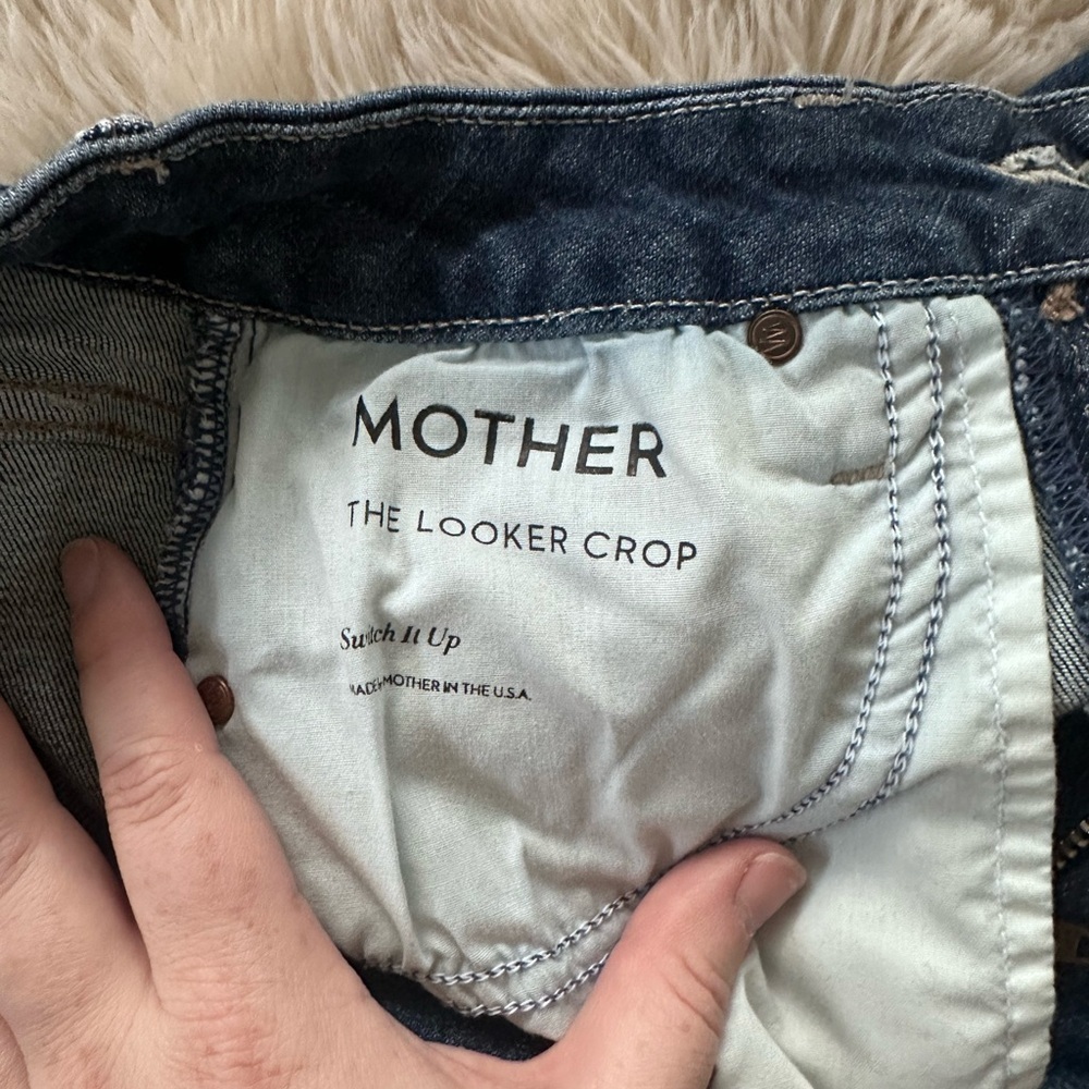 Mother Denim The Looker Crop Jeans in Switch it Up Medium Wash Skinny Size 26 - Picture 9 of 16
